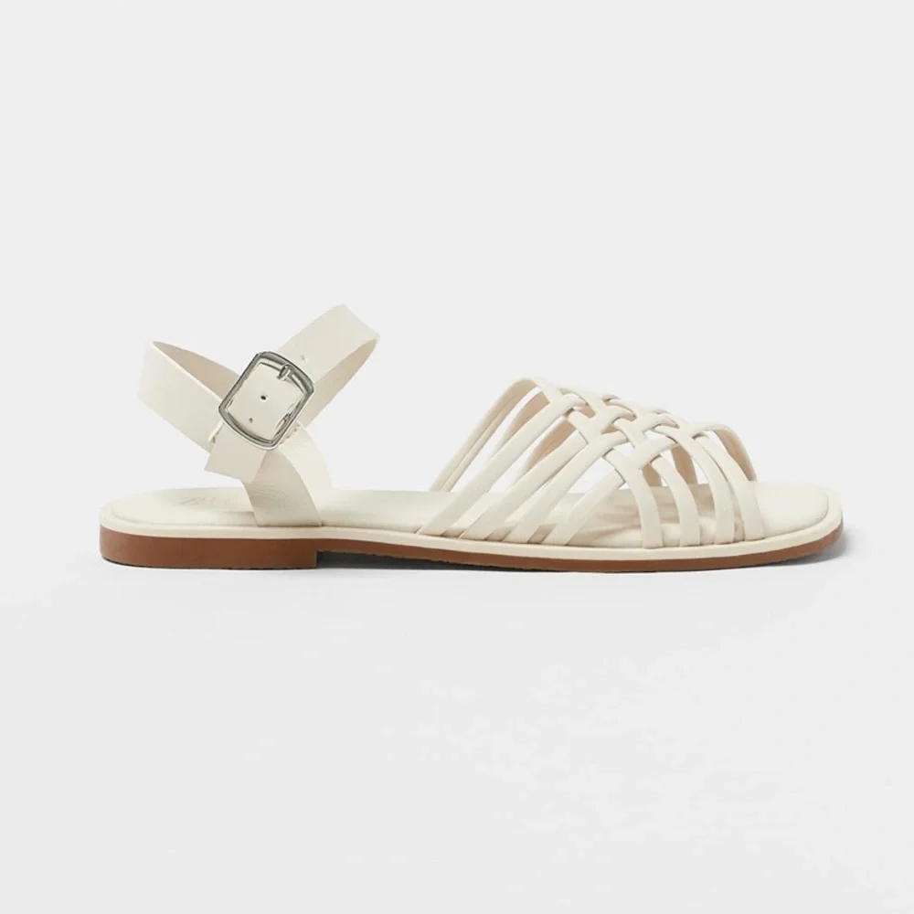💫 Zara Flat Fisherman Sandals - New 💫 - Picture 3 of 11